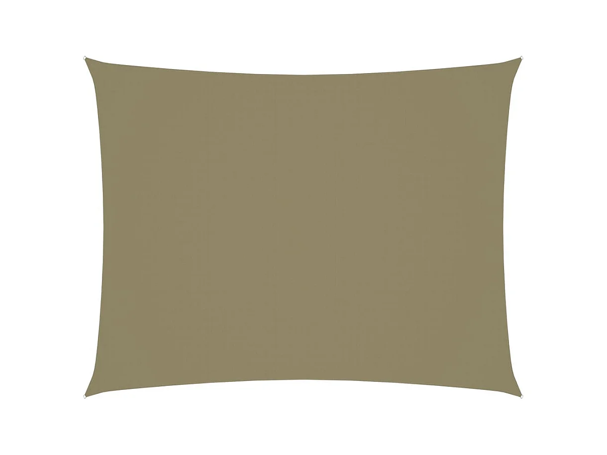 Voile de parasol Tissu Oxford rectangulaire 3x4,5 m Beige