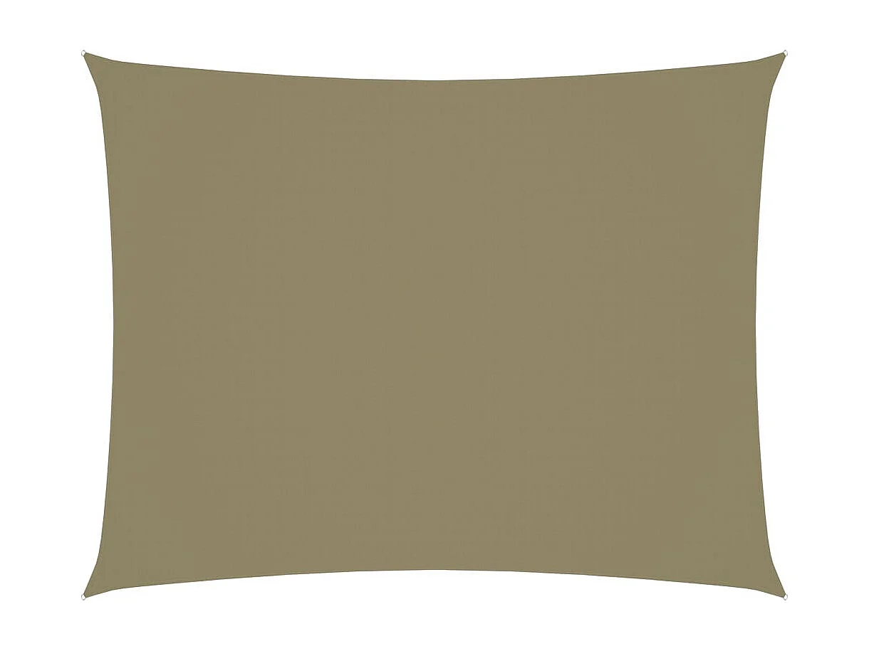 Voile de parasol Tissu Oxford rectangulaire 3x4,5 m Beige