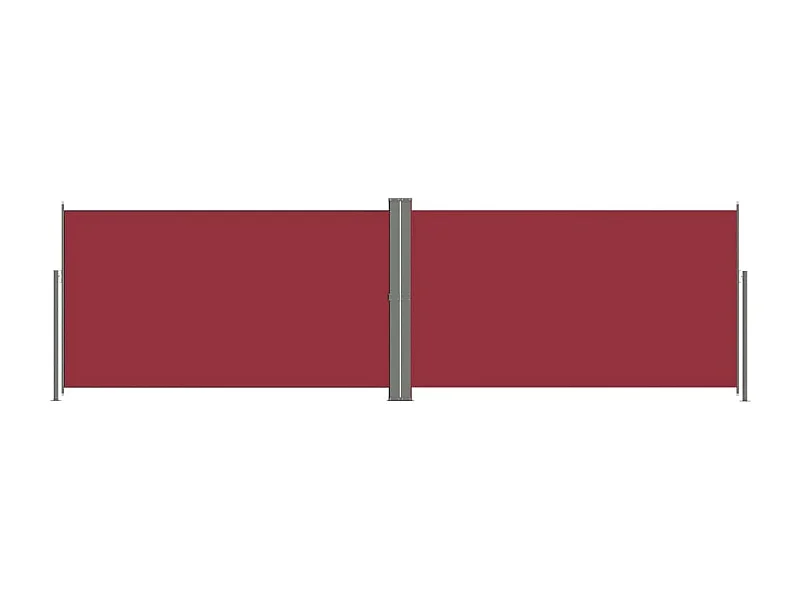 Auvent latéral rétractable Rouge 180x600