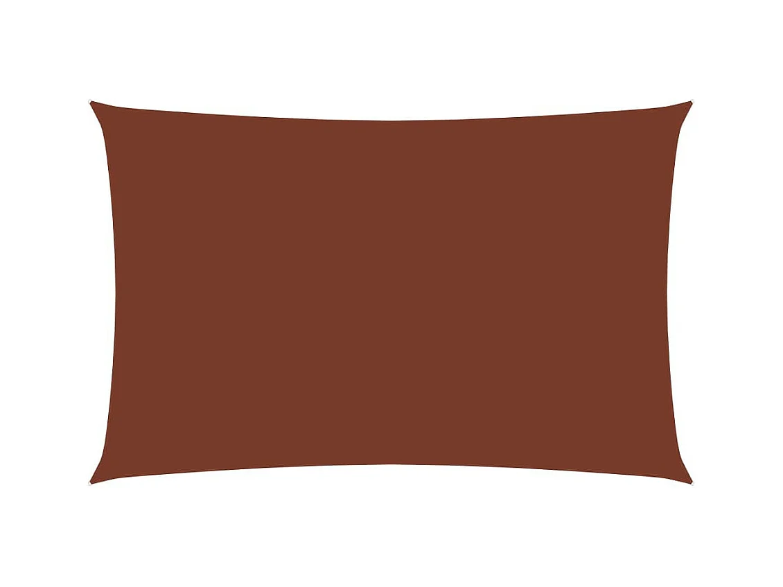 Voile de parasol Tissu Oxford rectangulaire 5x8 m Terre cuite
