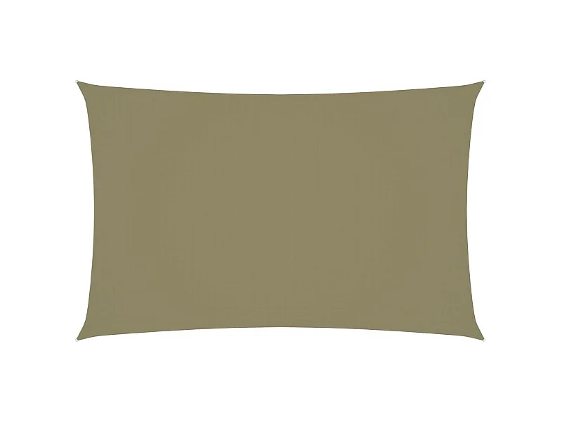 Voile de parasol Tissu Oxford rectangulaire 2x4,5 m Beige