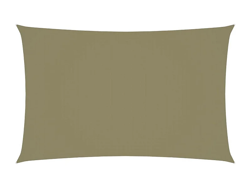 Voile de parasol Tissu Oxford rectangulaire 2x4,5 m Beige