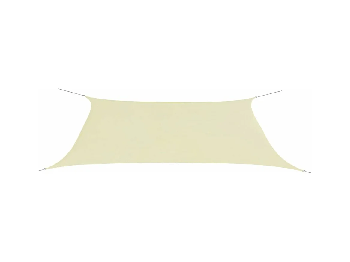 Parasol en tissu Oxford rectangulaire crème 4x6 m