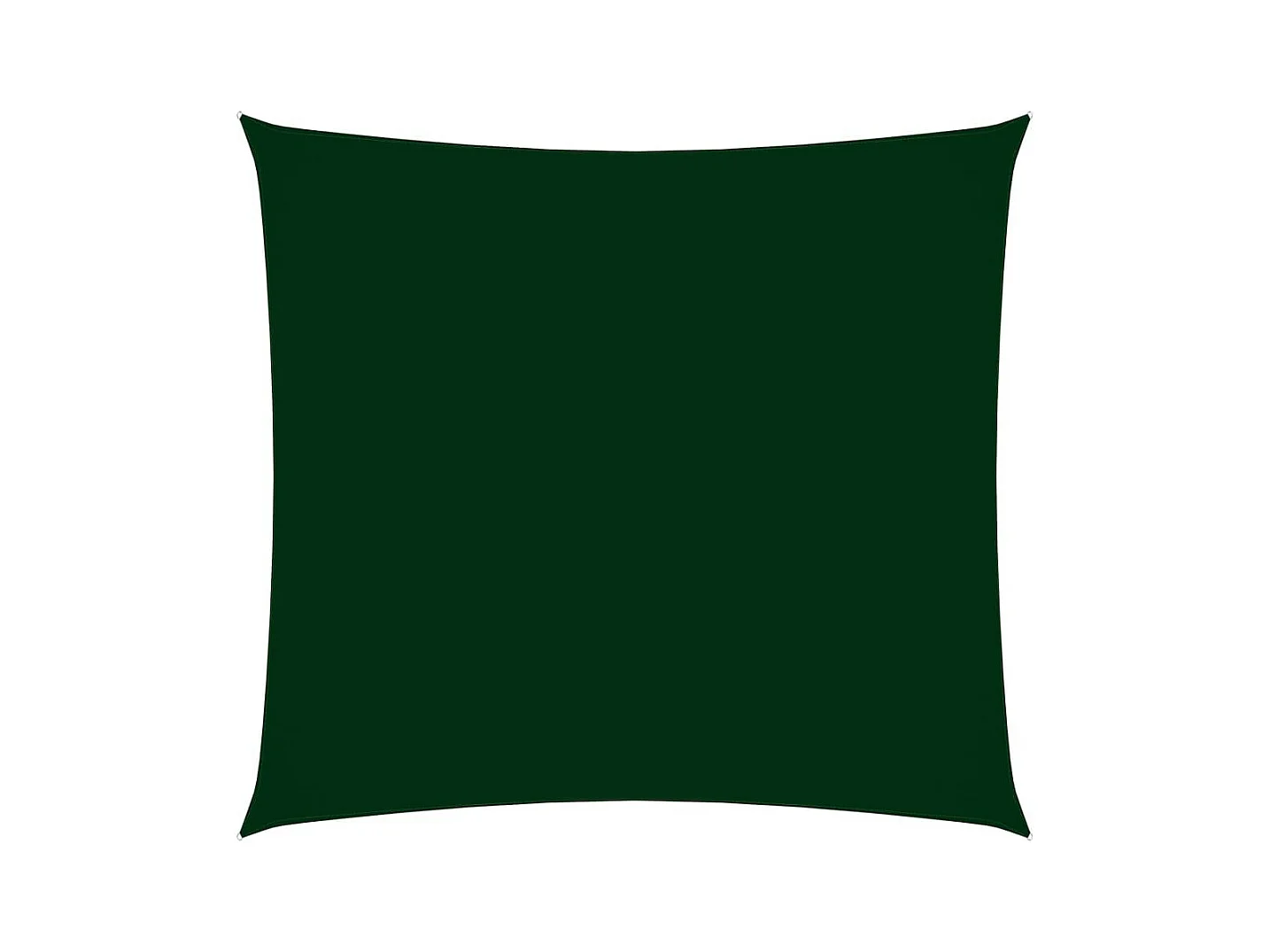 Voile de parasol Tissu Oxford carré 5x5 m Vert foncé