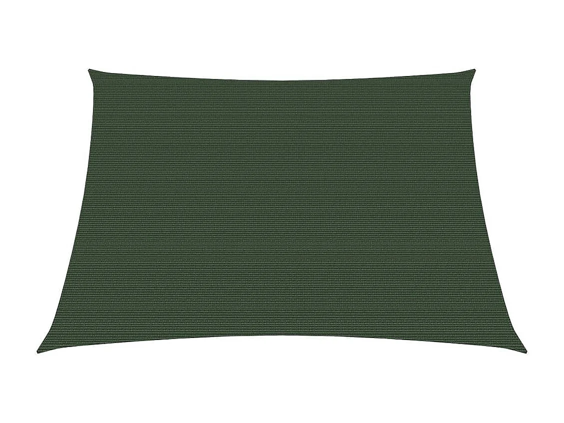 Voile d'ombrage 160 g-m² Vert foncé 3-4x2 m PEHD
