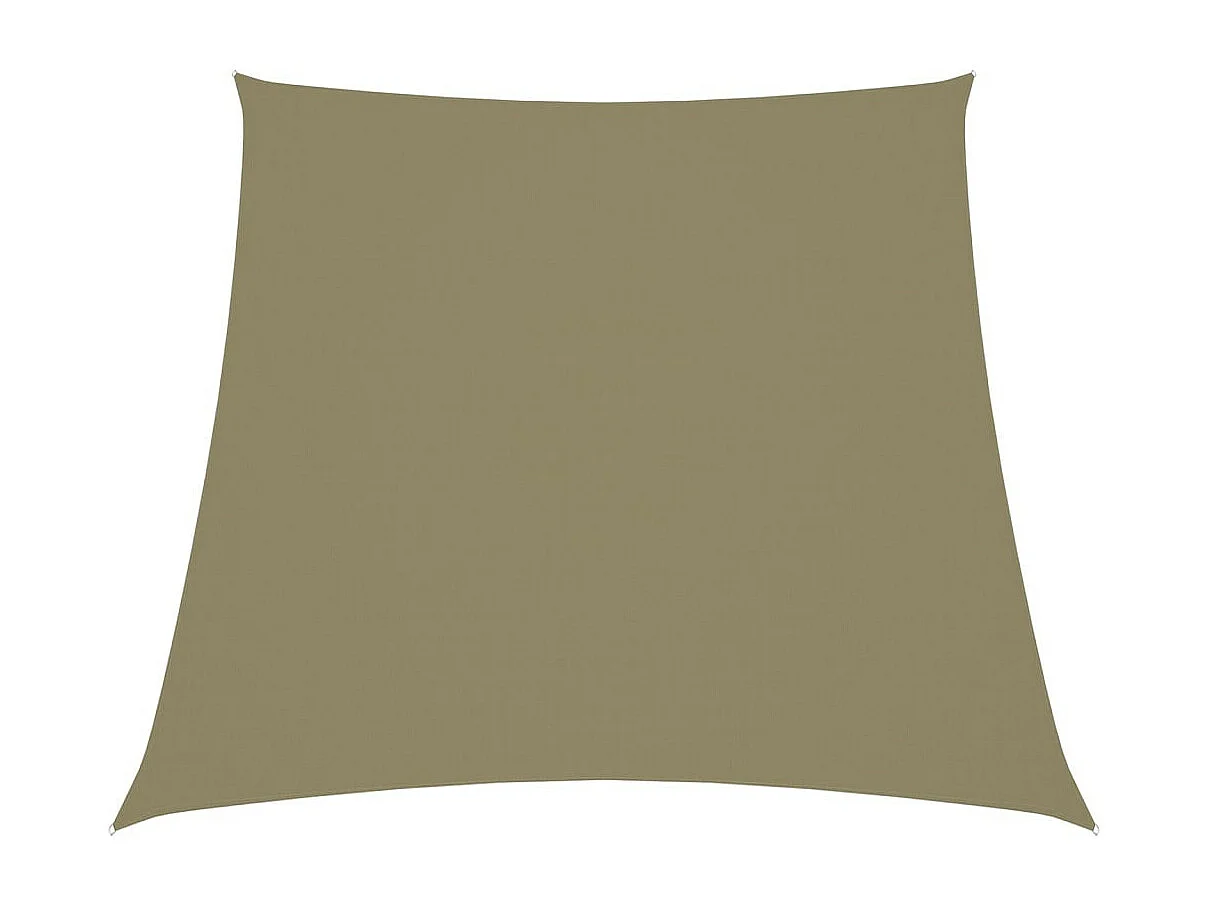 Voile de parasol Tissu Oxford trapèze 4-5x3 m Beige