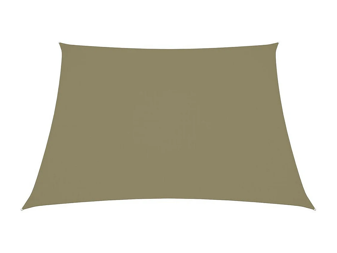 Voile de parasol Tissu Oxford trapèze 4-5x3 m Beige