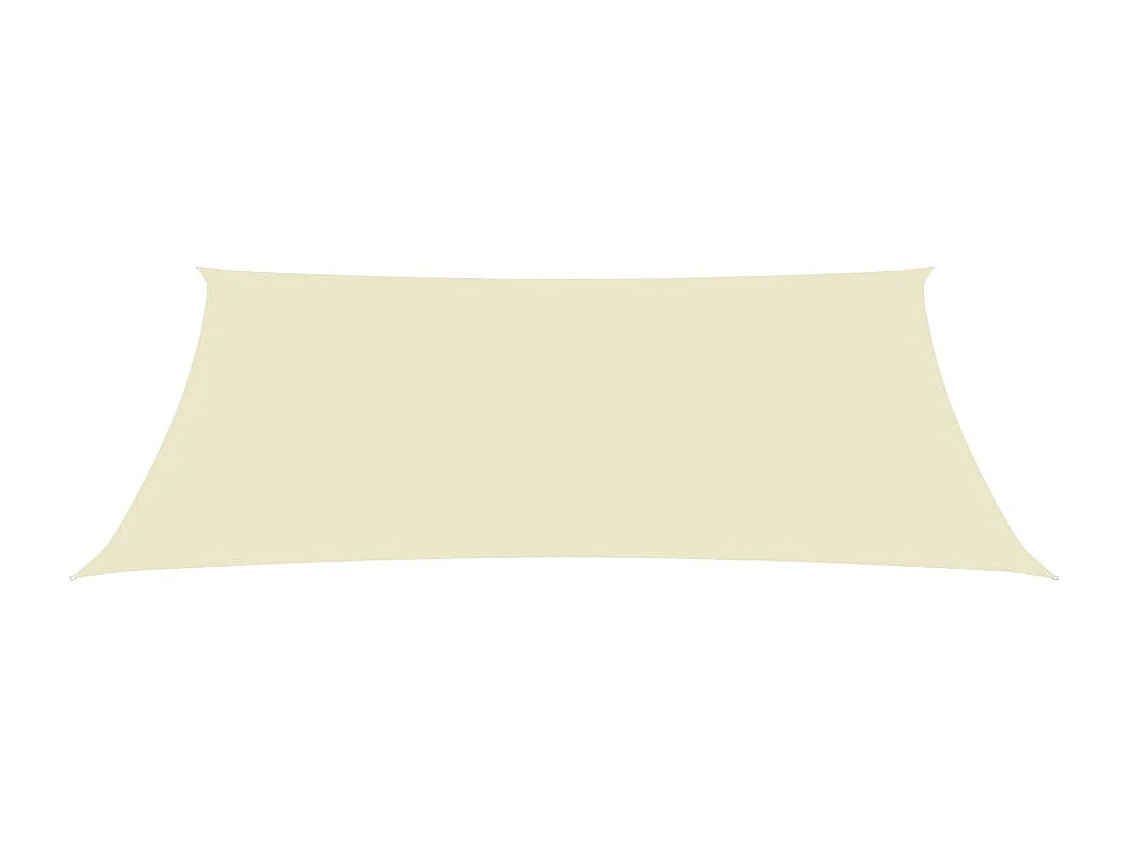 Voile de parasol Tissu Oxford rectangulaire 3x5 m Crème