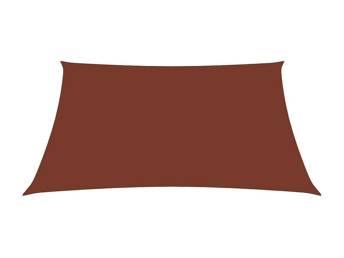 Voile de parasol Tissu Oxford rectangulaire 3x4 m Terre cuite