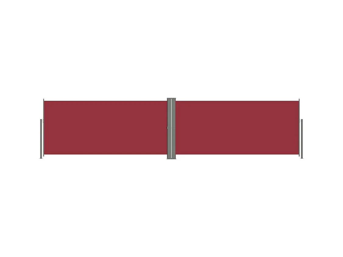 Auvent latéral rétractable Rouge 140x600