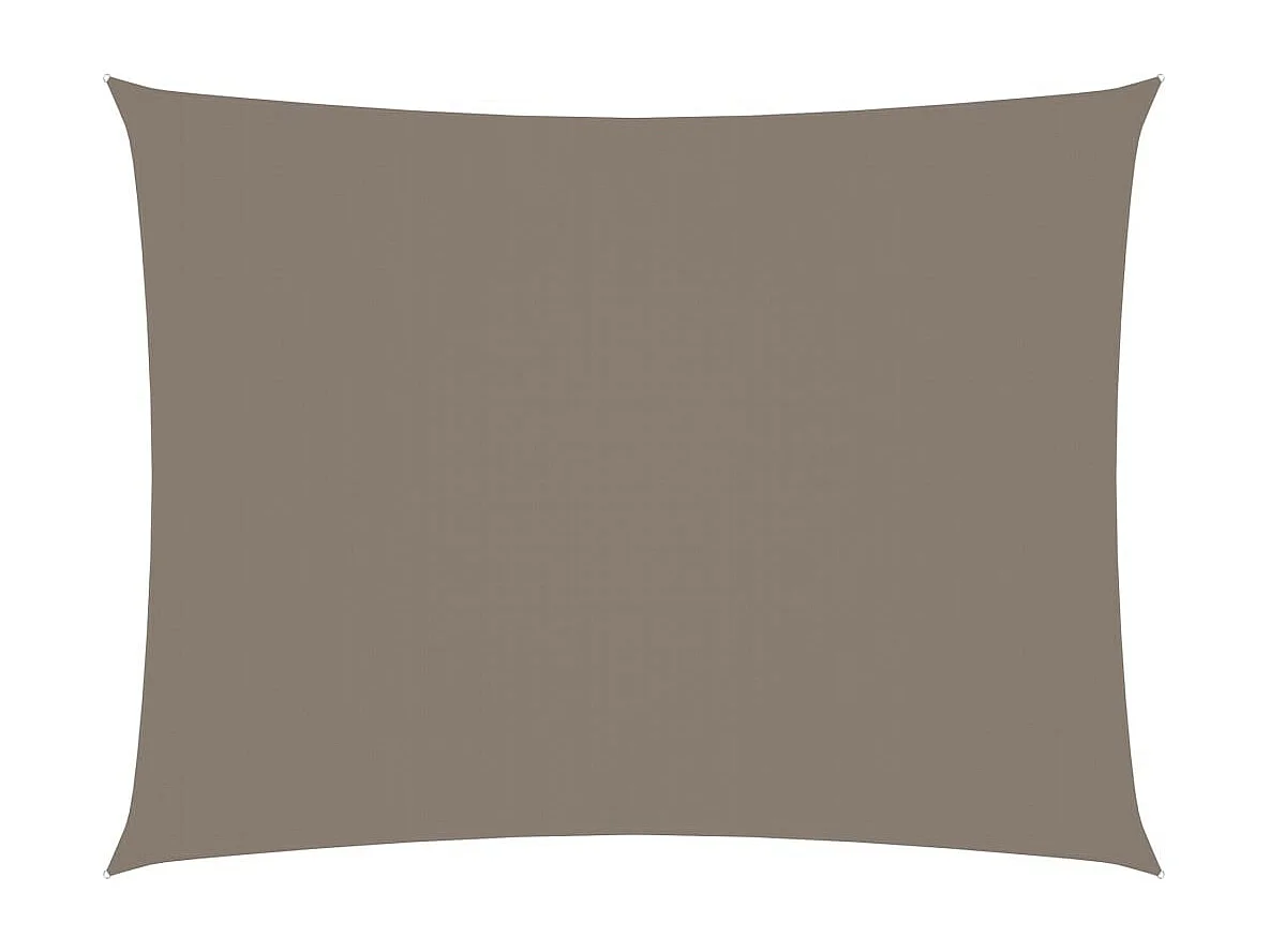 Voile de parasol Tissu Oxford rectangulaire 4x6 m Taupe