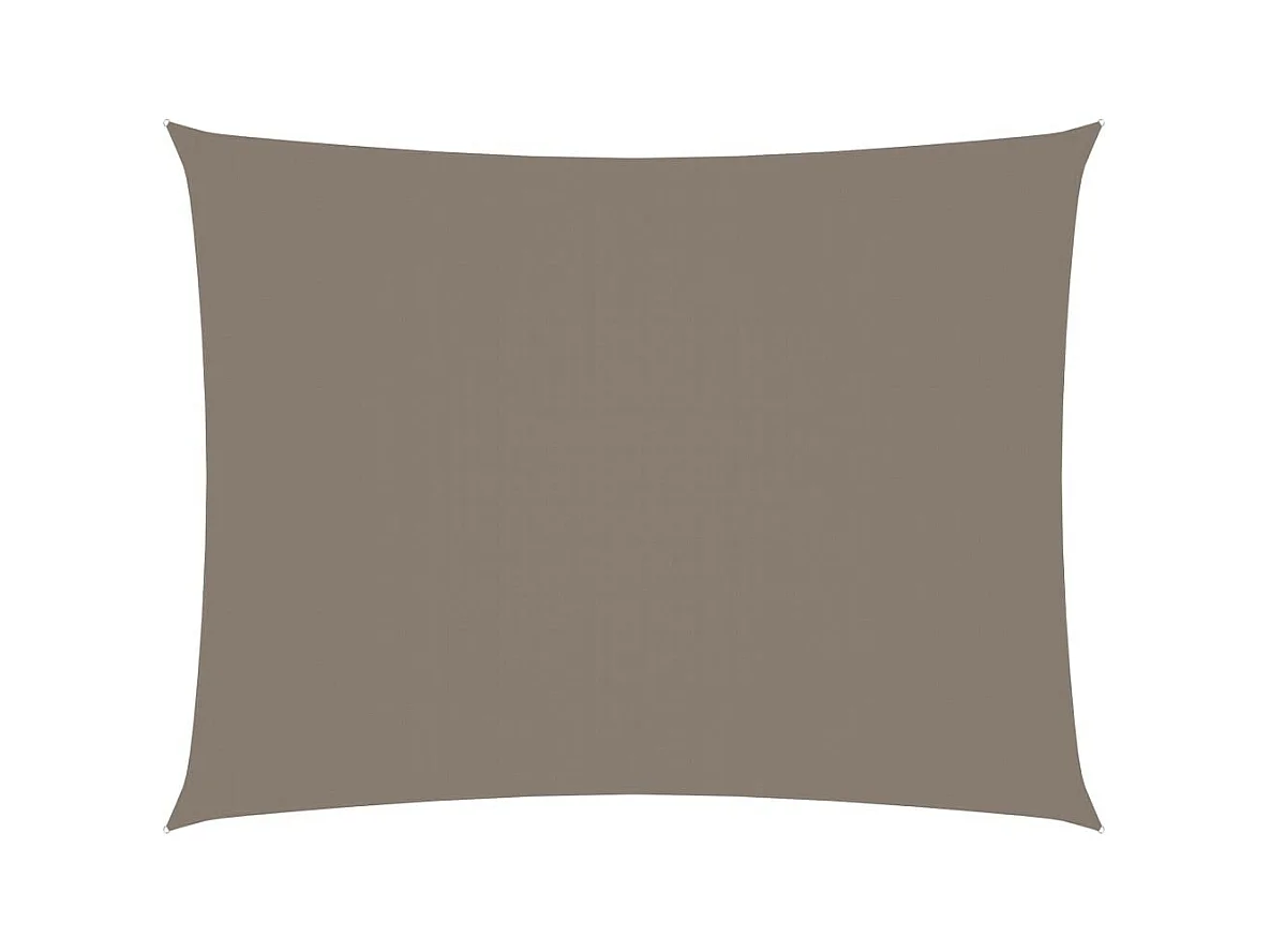 Voile de parasol Tissu Oxford rectangulaire 4x6 m Taupe