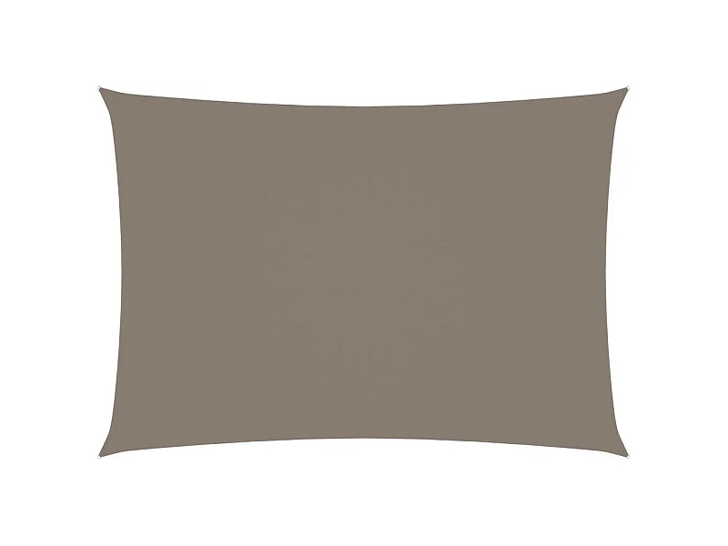 Voile de parasol Tissu Oxford rectangulaire 4x5 m Taupe
