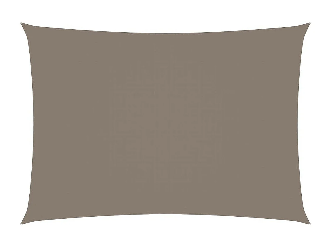 Voile de parasol Tissu Oxford rectangulaire 4x5 m Taupe