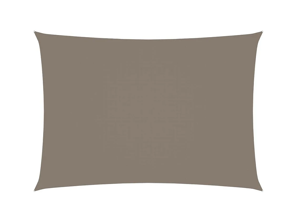 Voile de parasol Tissu Oxford rectangulaire 4x5 m Taupe