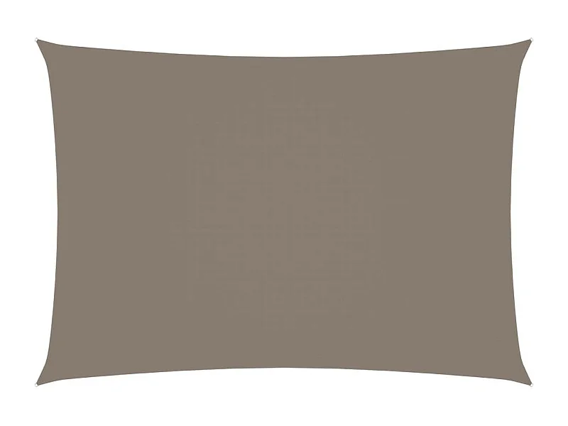 Voile de parasol Tissu Oxford rectangulaire 4x5 m Taupe