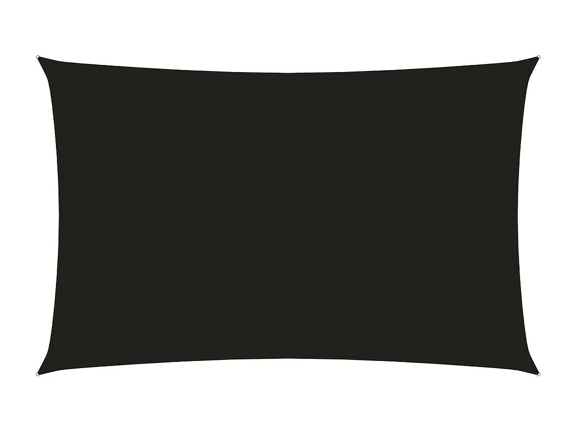 Voile de parasol Tissu Oxford rectangulaire 2x5 m Noir