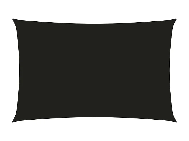 Voile de parasol Tissu Oxford rectangulaire 2x5 m Noir