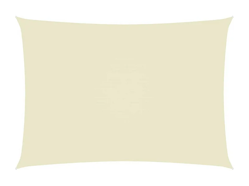 Voile de parasol Tissu Oxford rectangulaire 3x4,5 m Crème