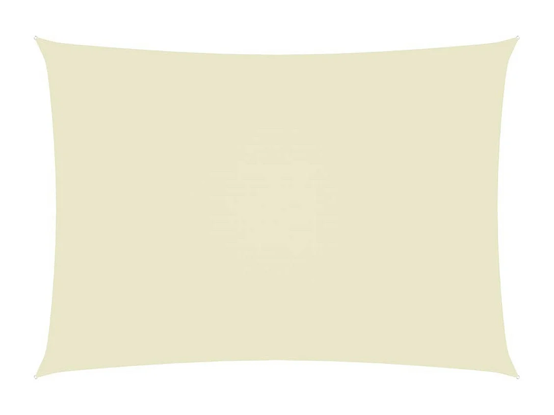 Voile de parasol Tissu Oxford rectangulaire 3x4,5 m Crème