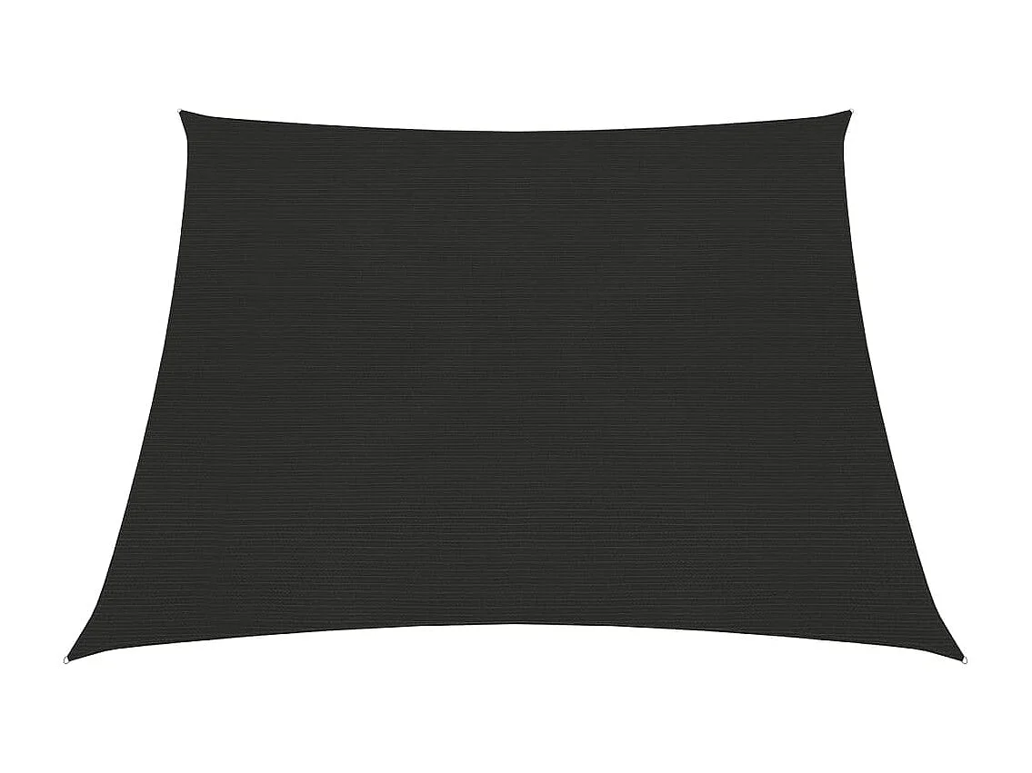 Voile d'ombrage 160 g-m² Noir 3-4x2 m PEHD