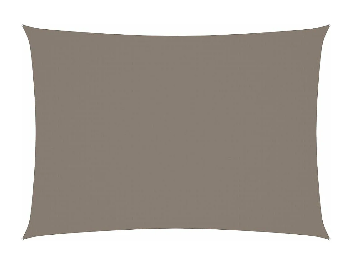 Voile de parasol Tissu Oxford rectangulaire 3,5x5 m Taupe