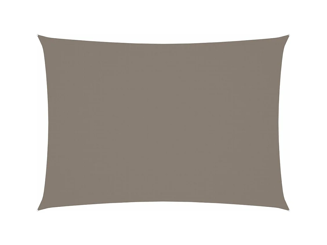 Voile de parasol Tissu Oxford rectangulaire 3,5x5 m Taupe