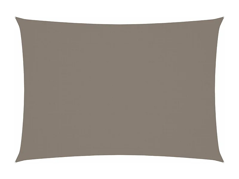 Voile de parasol Tissu Oxford rectangulaire 3,5x5 m Taupe