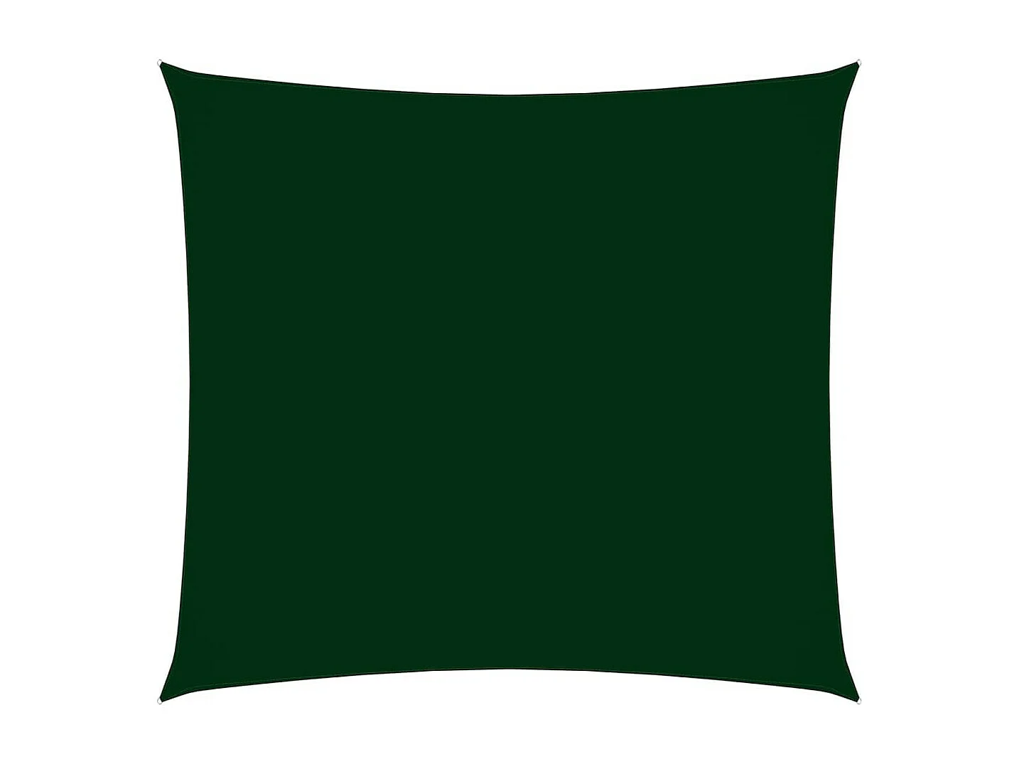 Voile de parasol Tissu Oxford carré 3x3 m Vert foncé