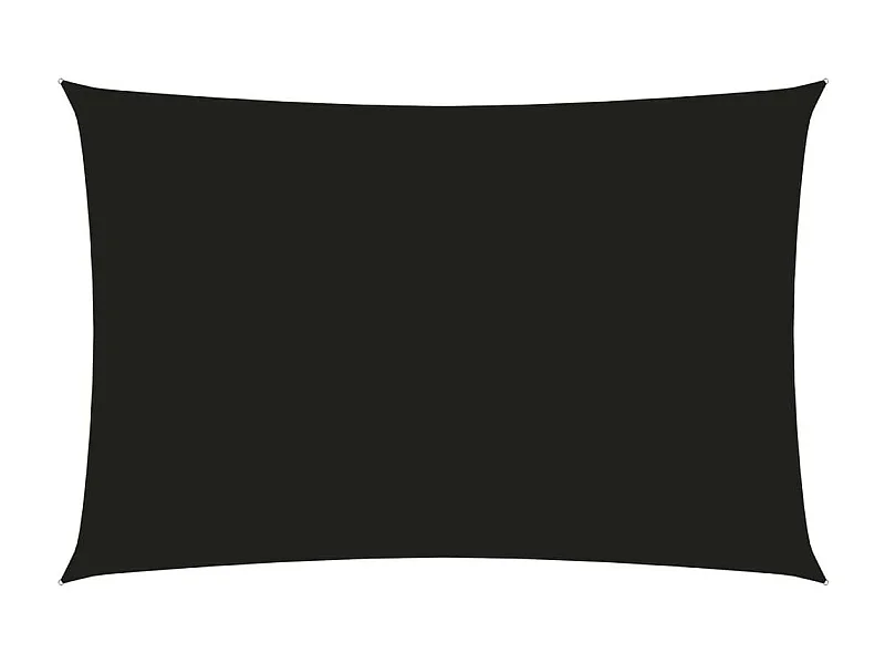 Voile de parasol Tissu Oxford rectangulaire 2x4,5 m Noir