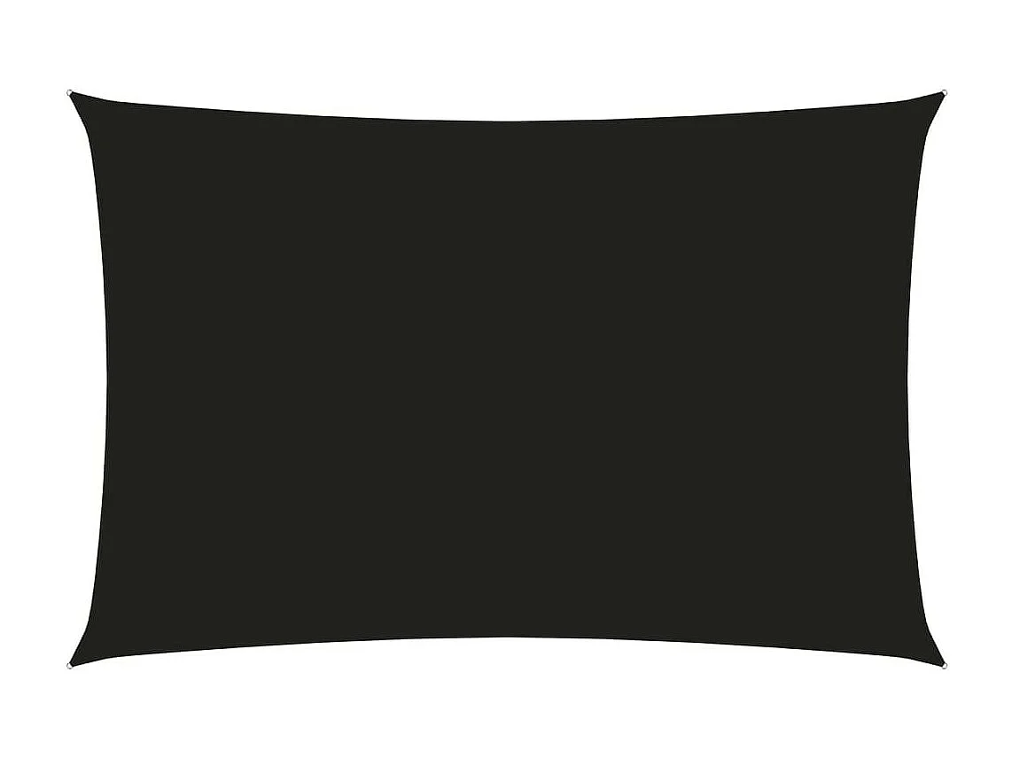 Voile de parasol Tissu Oxford rectangulaire 2x4 m Noir