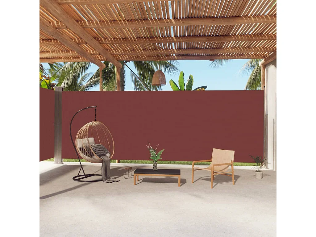 Auvent latéral rétractable Marron 220x1000