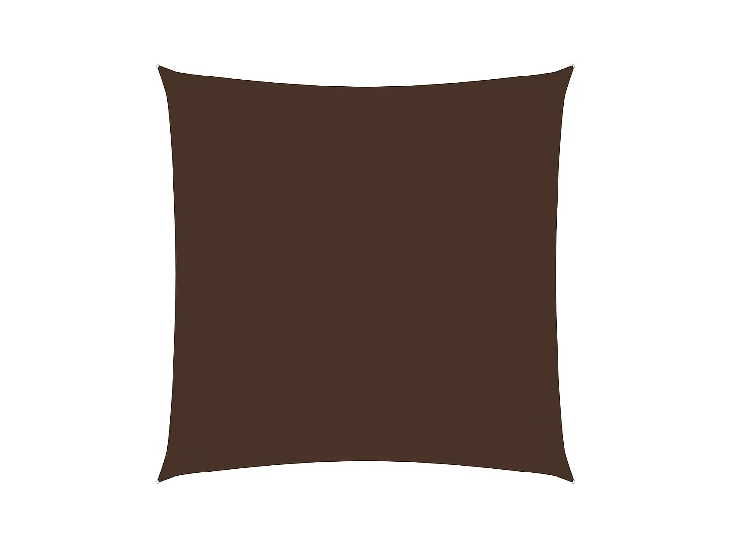 Voile de parasol Tissu Oxford carré 2,5x2,5 m Marron