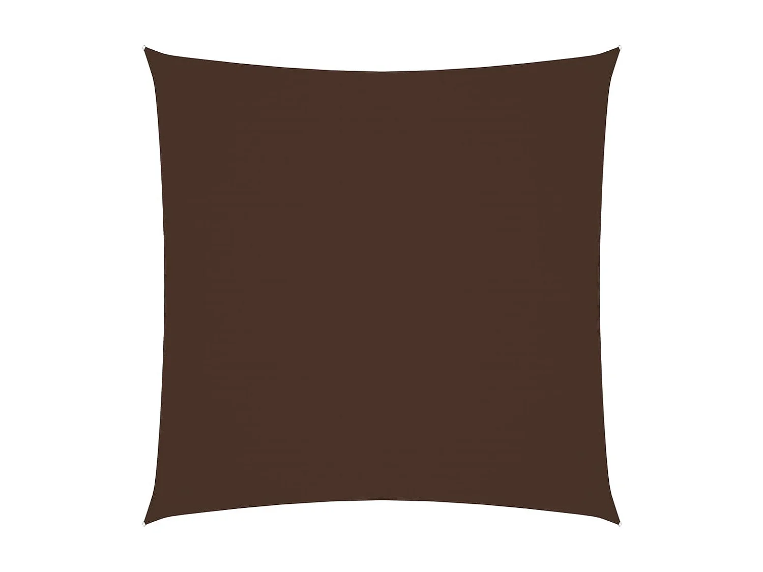 Voile de parasol Tissu Oxford carré 2,5x2,5 m Marron