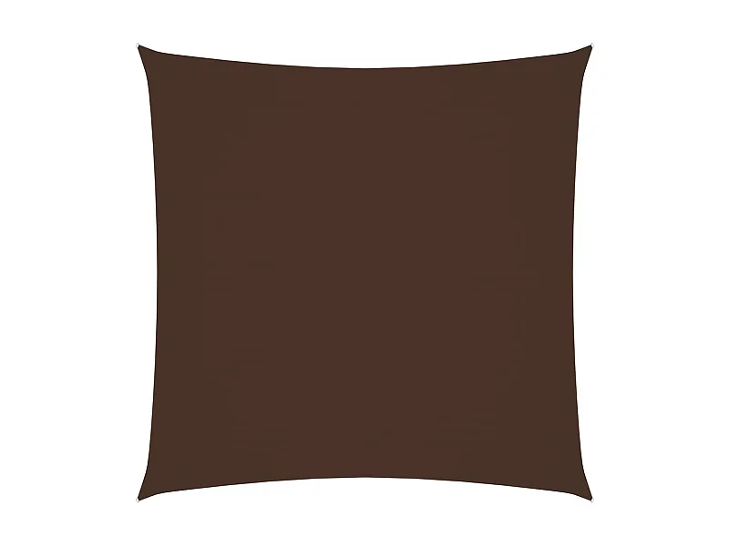 Voile de parasol Tissu Oxford carré 2,5x2,5 m Marron