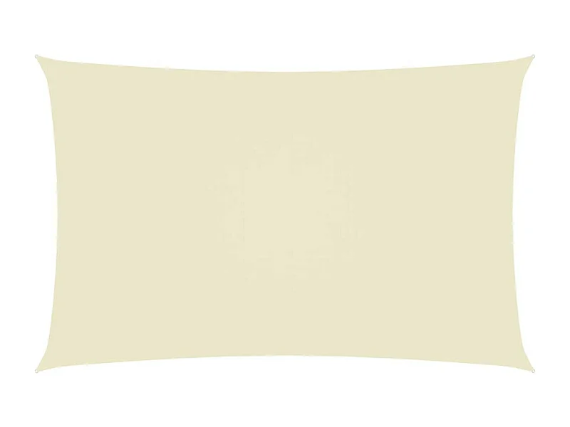 Voile de parasol Tissu Oxford rectangulaire 2x5 m Crème