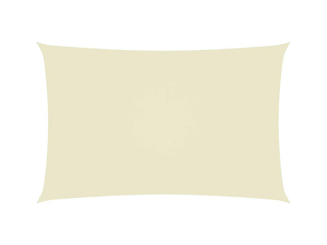 Voile de parasol Tissu Oxford rectangulaire 2x5 m Crème