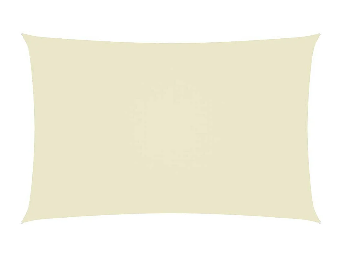 Voile de parasol Tissu Oxford rectangulaire 2x5 m Crème