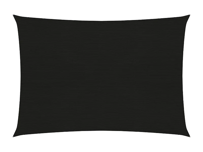 Voile d'ombrage 160 g-m² Noir 2,5x4 m PEHD