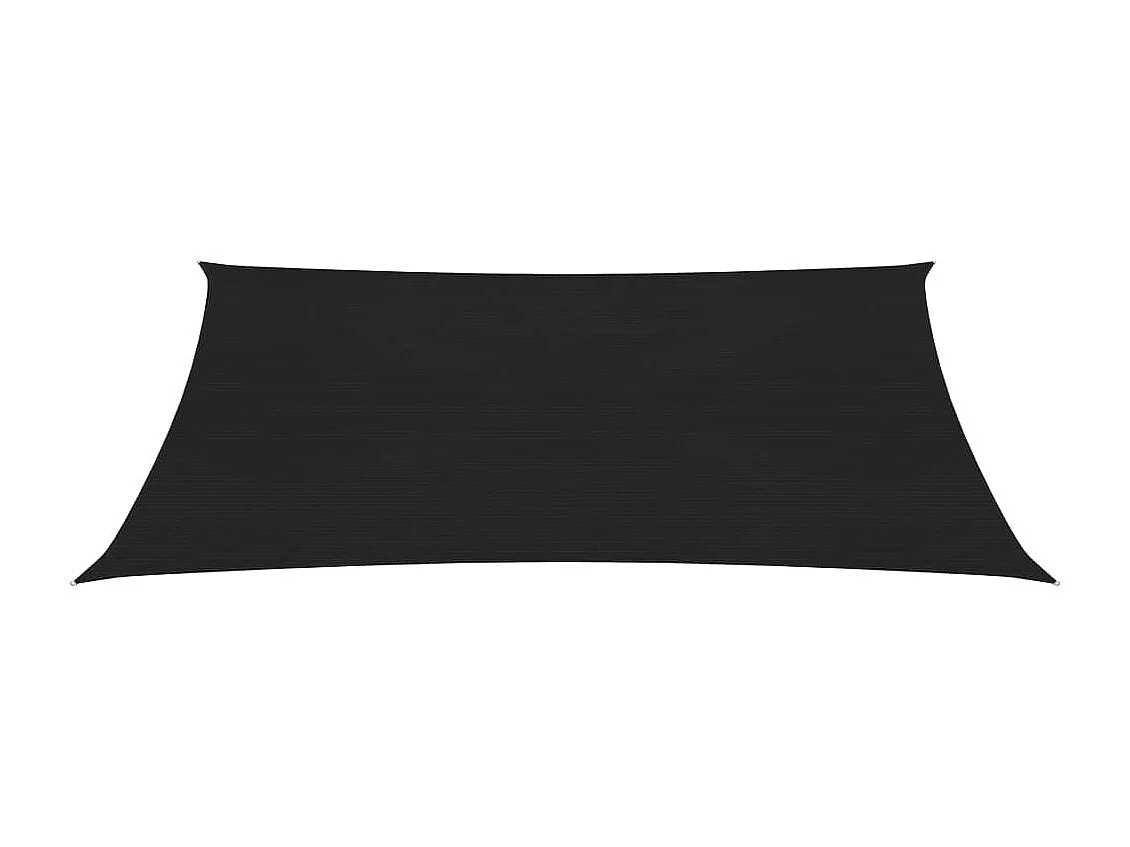 Voile d'ombrage 160 g-m² Noir 2,5x4 m PEHD
