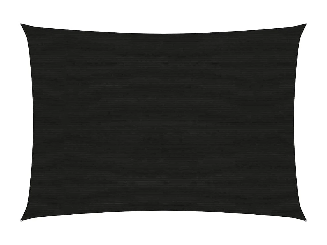 Voile d'ombrage 160 g-m² Noir 2,5x4 m PEHD
