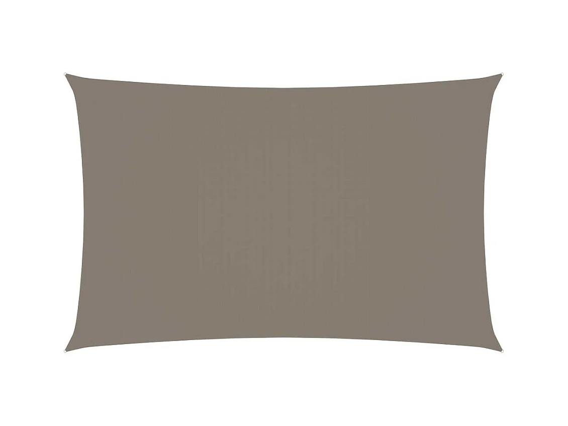 Voile de parasol Tissu Oxford rectangulaire 2x5 m Taupe