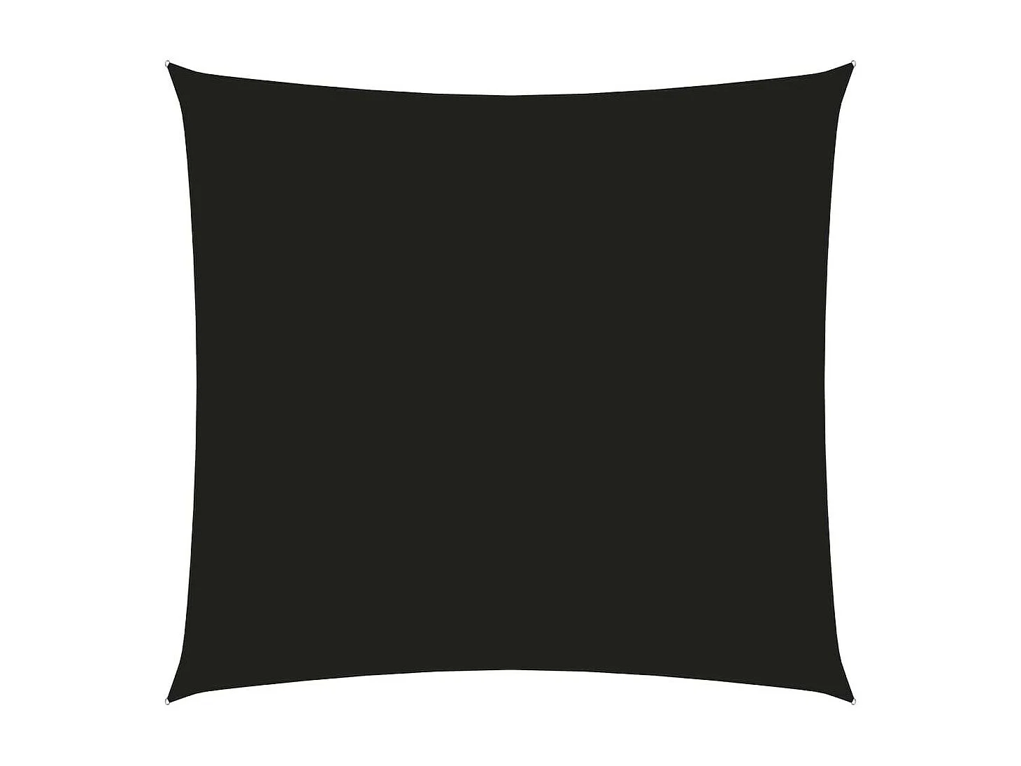 Voile de parasol Tissu Oxford carré 6x6 m Noir