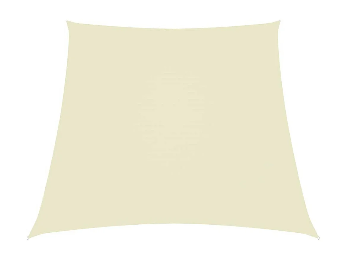 Voile de parasol Tissu Oxford trapèze 3-4x3 m Crème