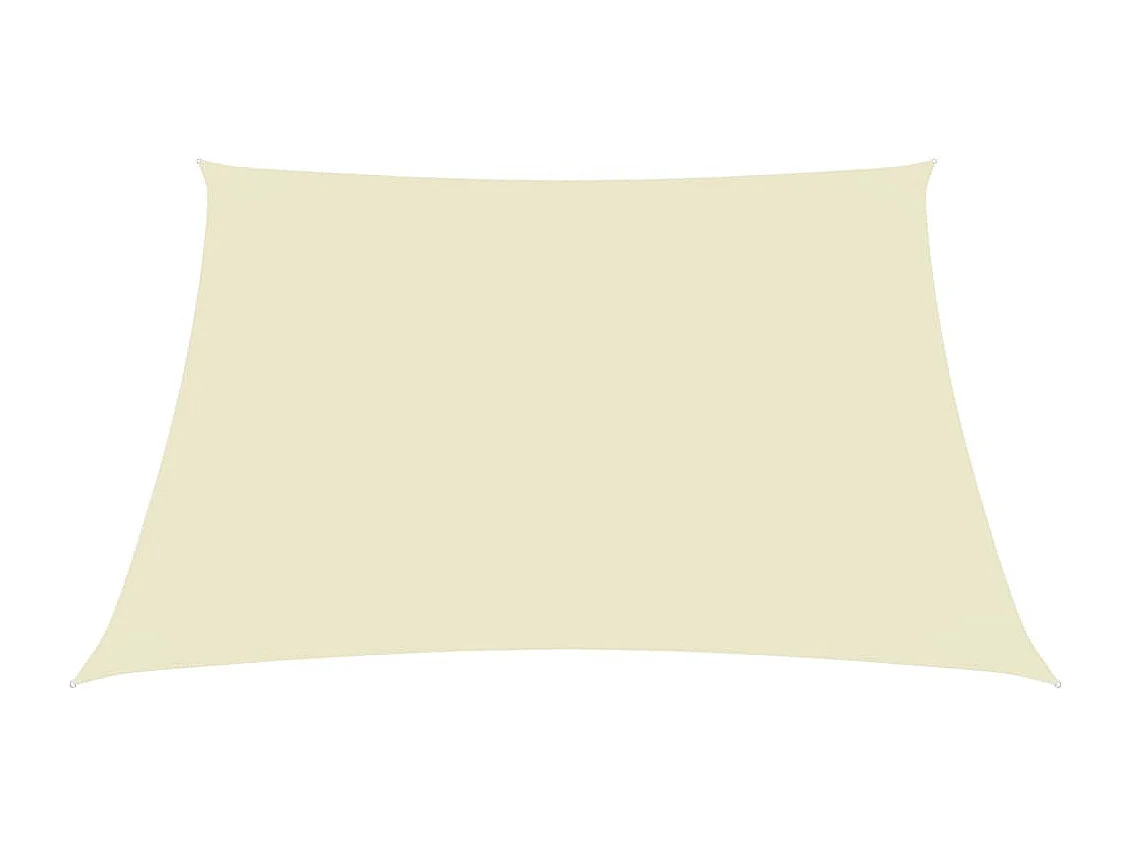 Voile de parasol Tissu Oxford rectangulaire 2,5x3 m Crème