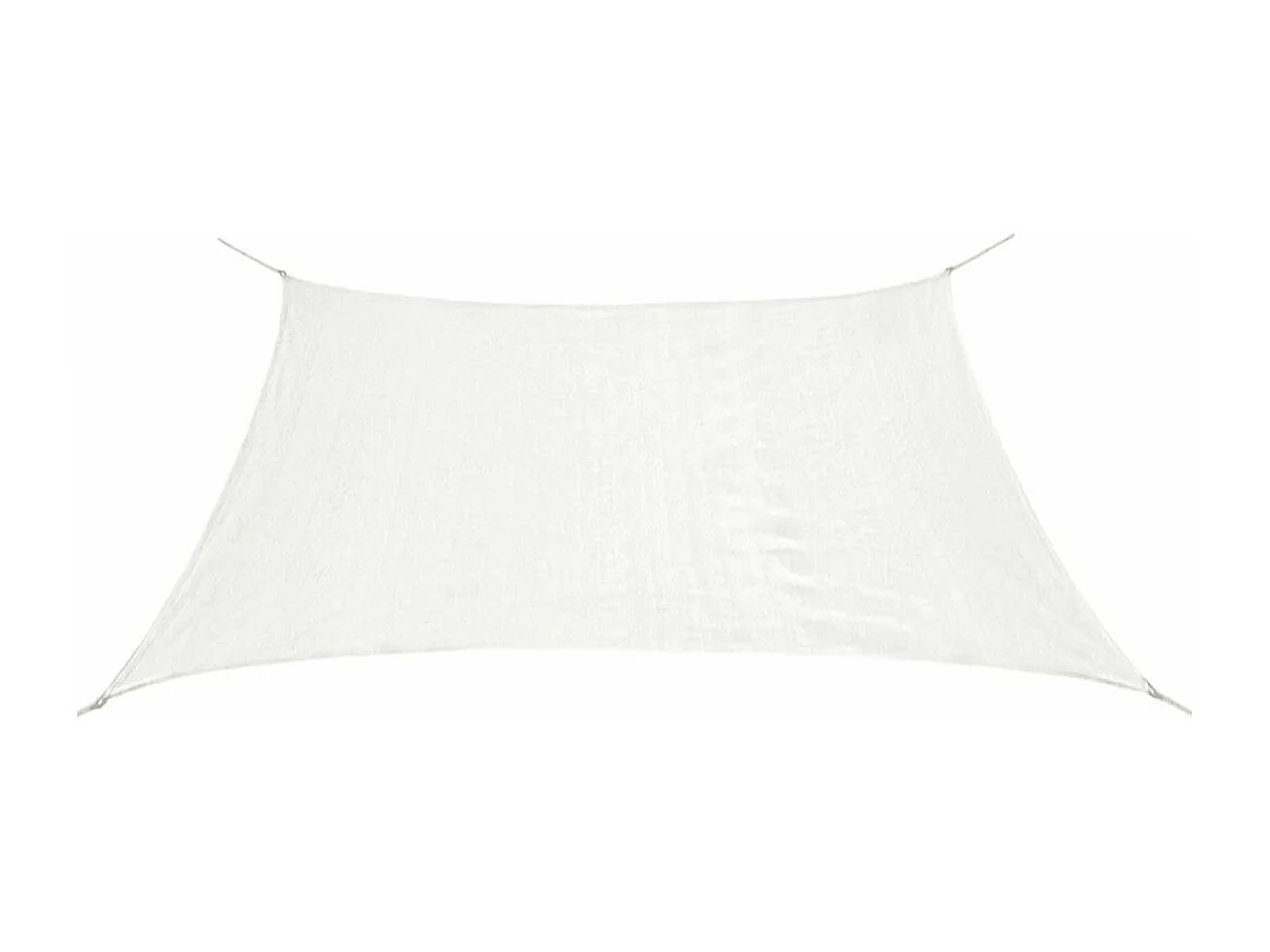Voile de parasol PEHD Carré 3,6 x 3,6 m Blanc