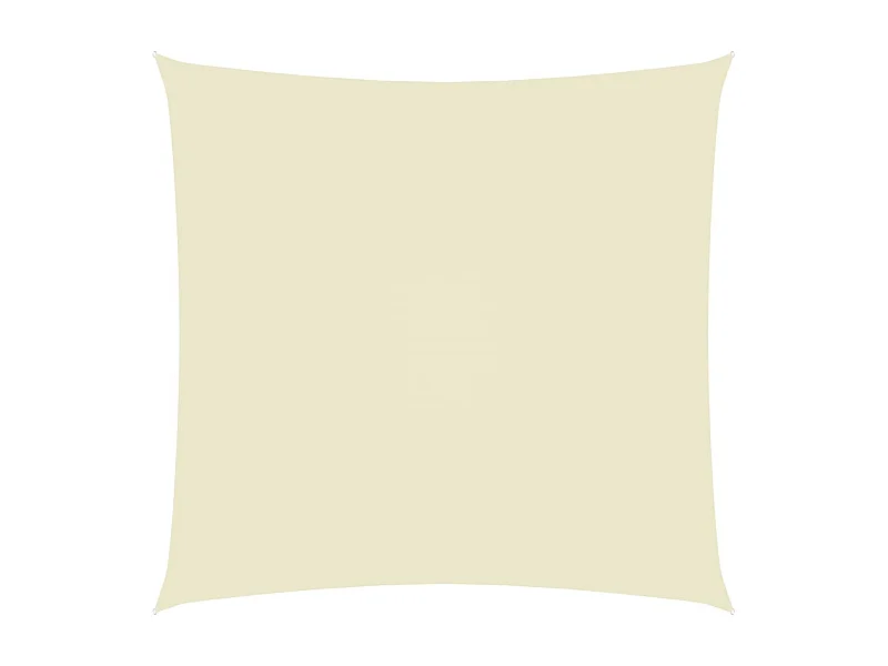 Voile de parasol Tissu Oxford carré 5x5 m Crème