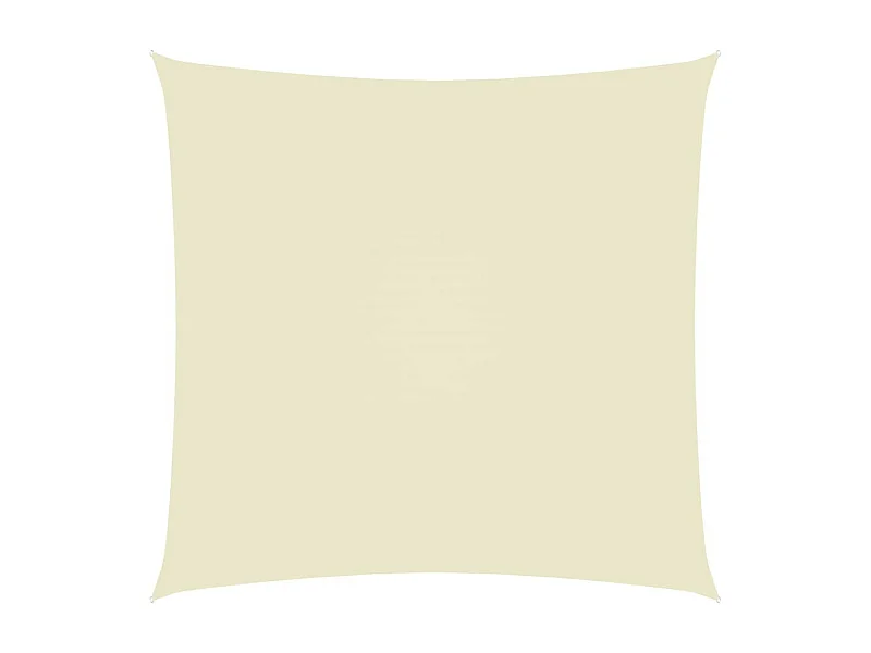 Voile de parasol Tissu Oxford carré 4x4 m Crème