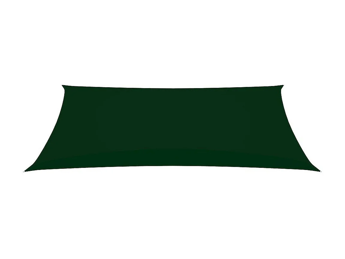 Voile de parasol Tissu Oxford rectangulaire 2,5x5 m Vert foncé