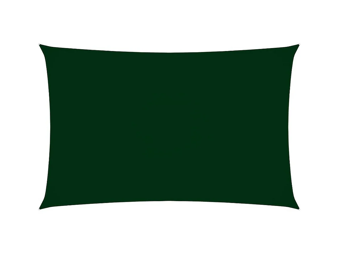 Voile de parasol Tissu Oxford rectangulaire 2,5x5 m Vert foncé